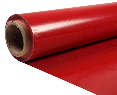Reinforced PVC for tarpaulin sheet, red RAL 3002 250 cm, 650 gr/m² REMNANTS