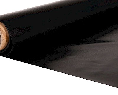 Ground sheet reinforced black PVC 150 cm. 450 gr/m²