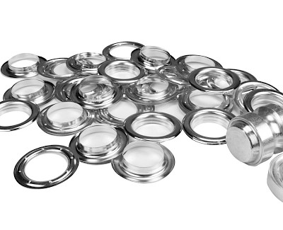 Set ESVO eyelets Ø 40 mm nickel plated, 25 pieces with punch and mould