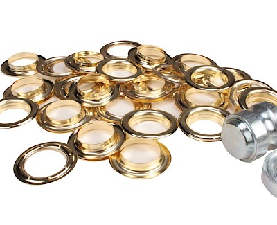 Set ESVO eyelets Ø 40 mm brass, 25 pieces with punch and mould