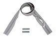 YKK zip-fastener 5 mm closed end two-way O-form light grey