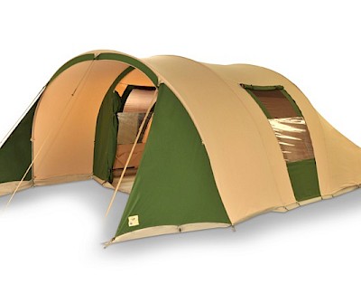 Tunnel tent Mont Blanc 400 with sewn in ground sheet + zippers