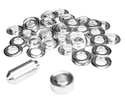 Set ESVO eyelets Ø 12 mm nickel plated, 25 pieces