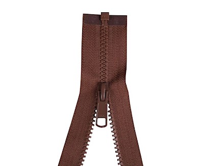 YKK VISLON Profile zip-fastener 5 mm, with open end brown