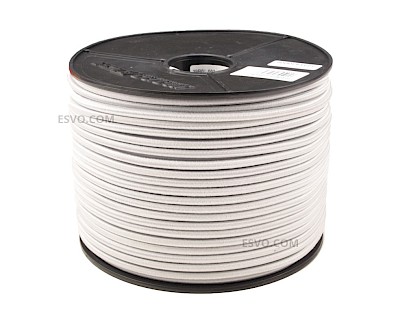 Rubber cable 6 mm, white