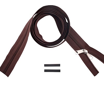 YKK zip-fastener 5 mm closed end brown