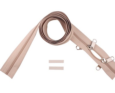 YKK zip-fastener 5 mm closed end two-way O-form brown