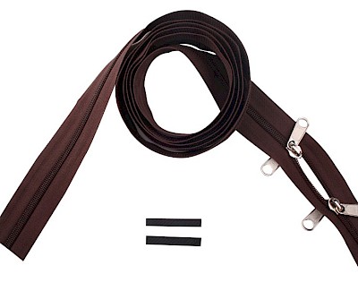 YKK zip-fastener 5 mm closed end two-way O-form brown