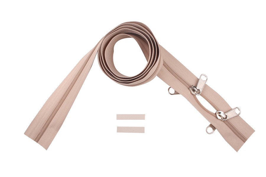 YKK spiral zip-fastener 8 mm closed end two-way O-form beige