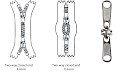 YKK spiral zip-fastener 10 mm closed end two-way O-form grey
