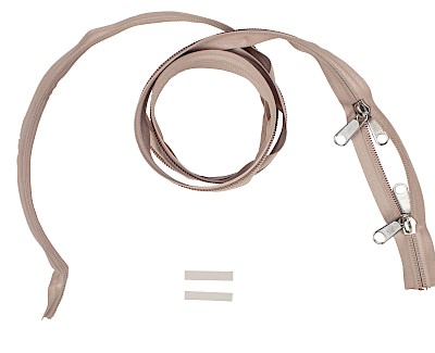 YKK zip-fastener 10 mm closed end two-way O-form beige