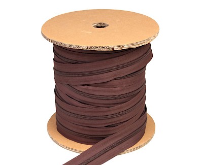 YKK zipper tape 5 mm closed end, brown