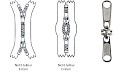 YKK spiral zip-fastener 5 mm closed end two-way X-form beige