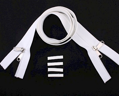 YKK zip-fastener 5 mm closed end two-way X-form white