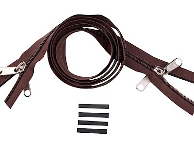 YKK zip-fastener 10 mm closed end two-way X-form brown