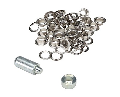 Set ESVO eyelets Ø 10 mm nickel plated, 25 pieces