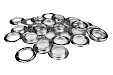 Set ESVO curtain eyelets Ø 40 mm nickel plated, 25 pieces