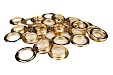 ESVO Set of 25 curtain eyelets with washers 40 mm brass