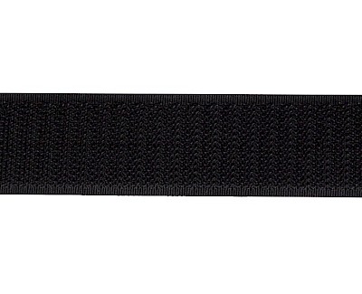 Velcro tape 20 mm black, hard, hook